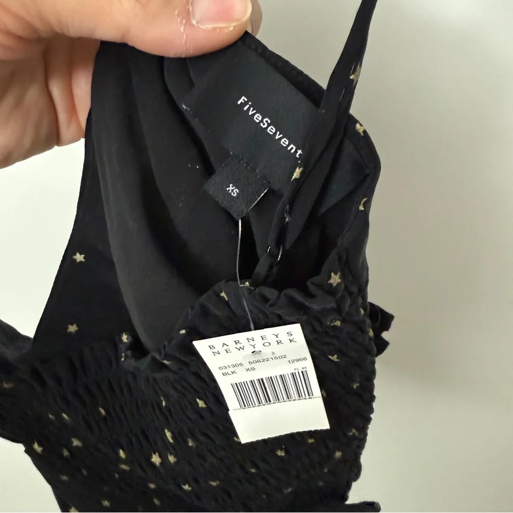 FIVESEVENTYFIVE Black Star Print Crop Top SIZE XS NEW WITH TAGS - Picture 7 of 7